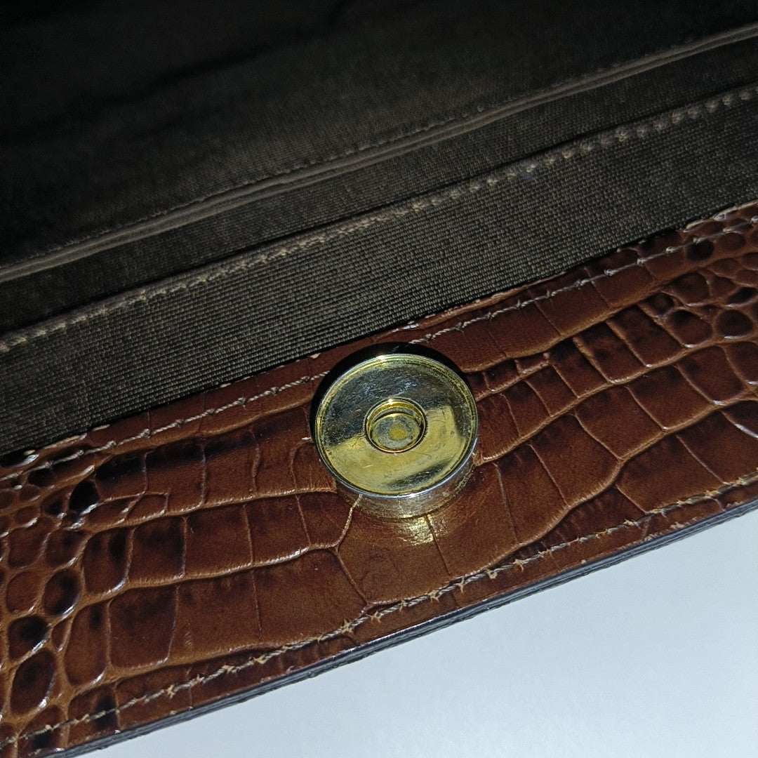 Calfskin Top Handle Bag Brown