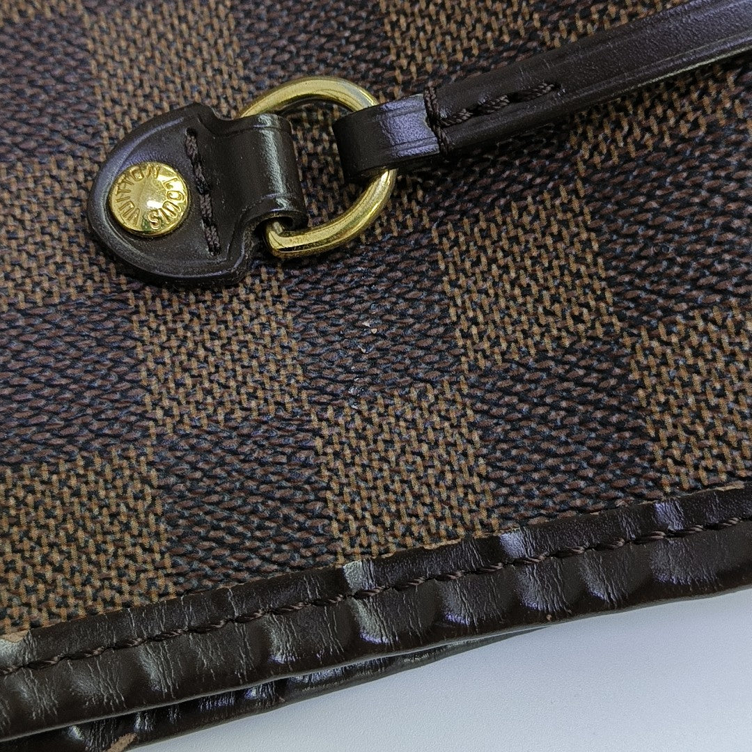 NEVERFULL GM Damier Ebene Coated Canvas Brown