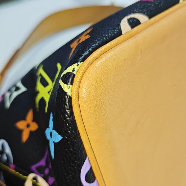 NÉONOÉ MM Monogram Coated Canvas Black