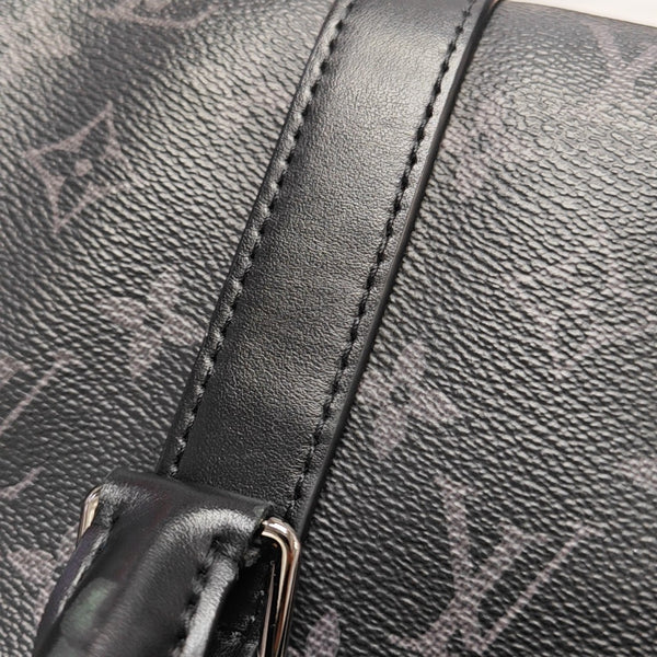 KEEPALL 25 Monogram Coated Canvas Black