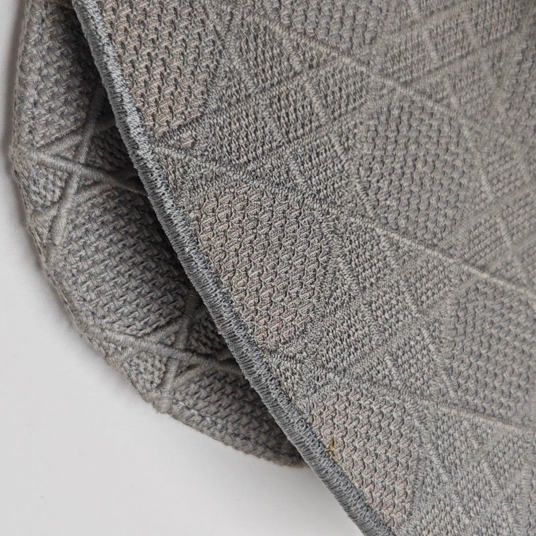 Lady D-Lite Medium Cannage Canvas Gray