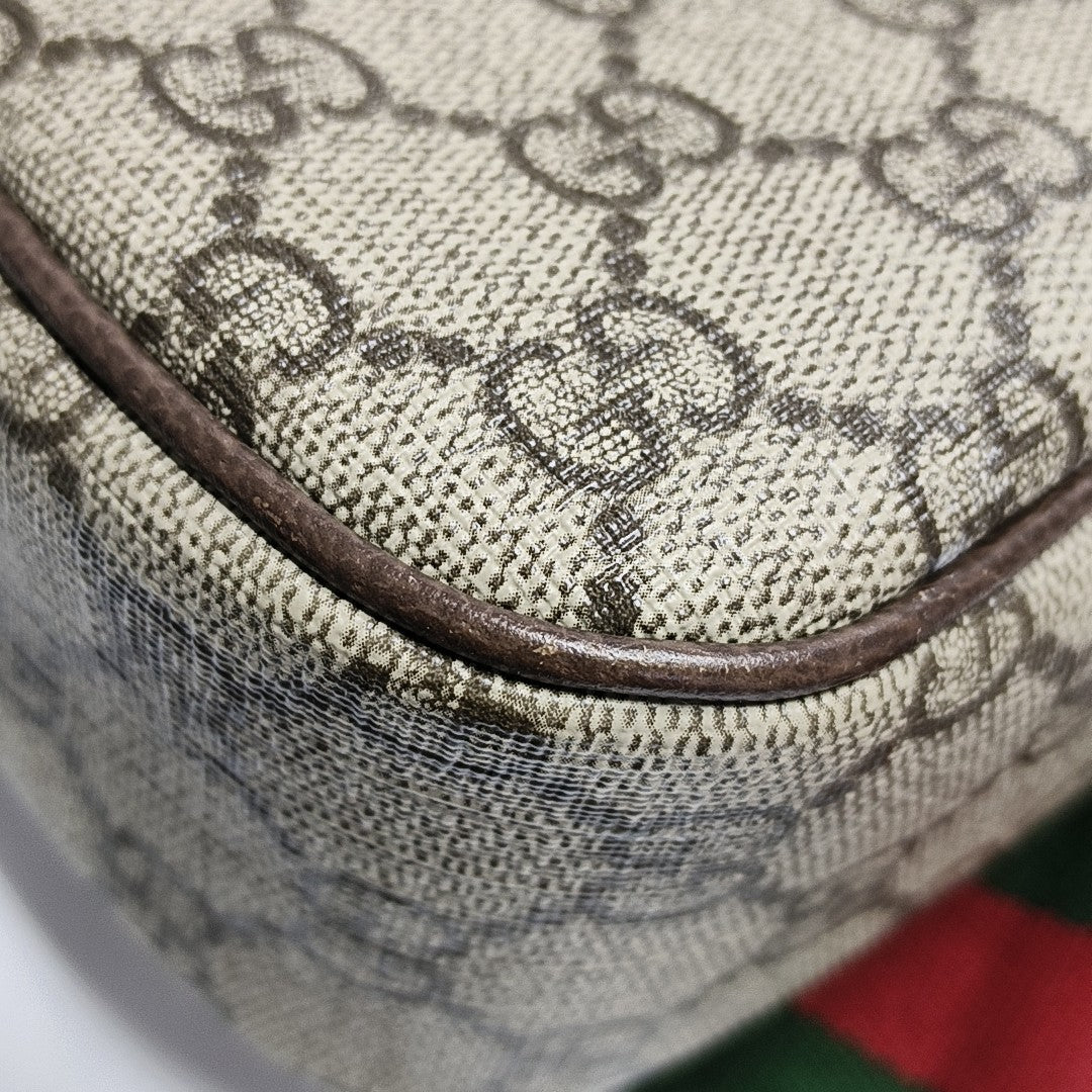 Ophidia Small Monogram Coated Canvas Beige