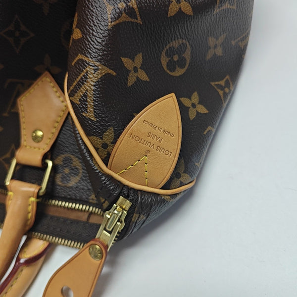 SPEEDY 30 Monogram Coated Canvas Brown