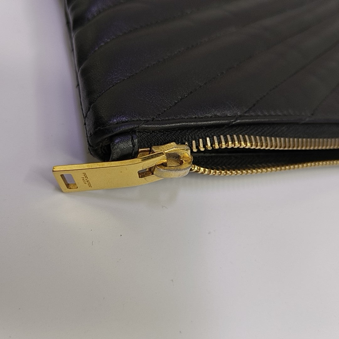 MONOGRAM Chevron Calfskin Black