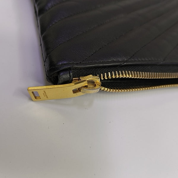 MONOGRAM Chevron Calfskin Black