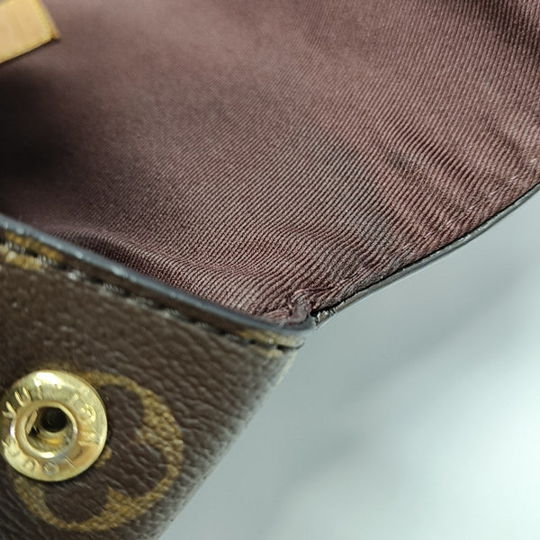 CLUNY MM Monogram Coated Canvas Brown