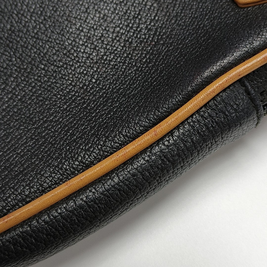 Quilted Calfskin Top Handle Bag Black