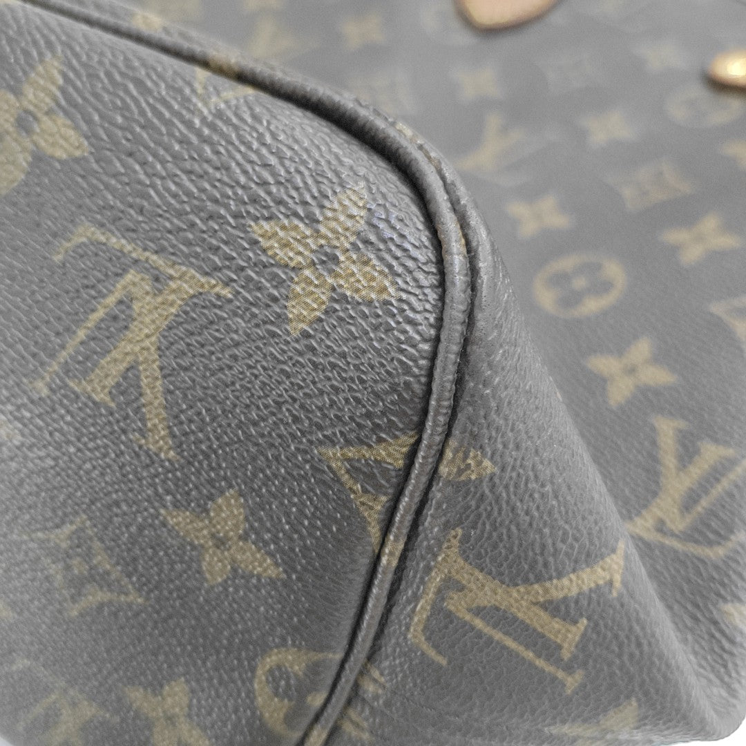NEVERFULL MM Monogram Coated Canvas Brown