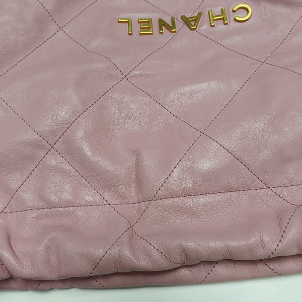 CHANEL 22 Small Quilted Calfskin Pink