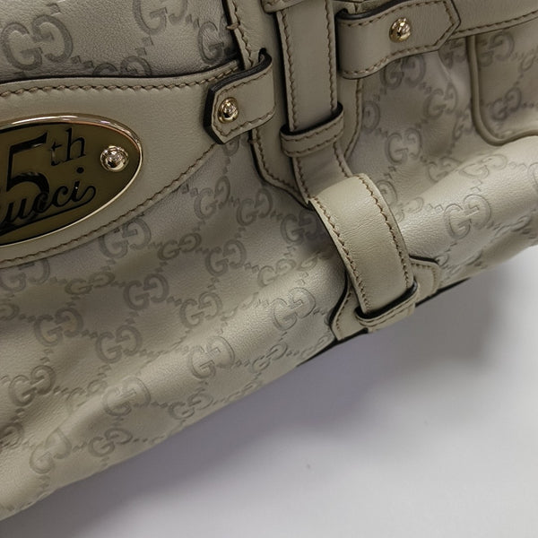 Monogram Calfskin Top Handle Bag White