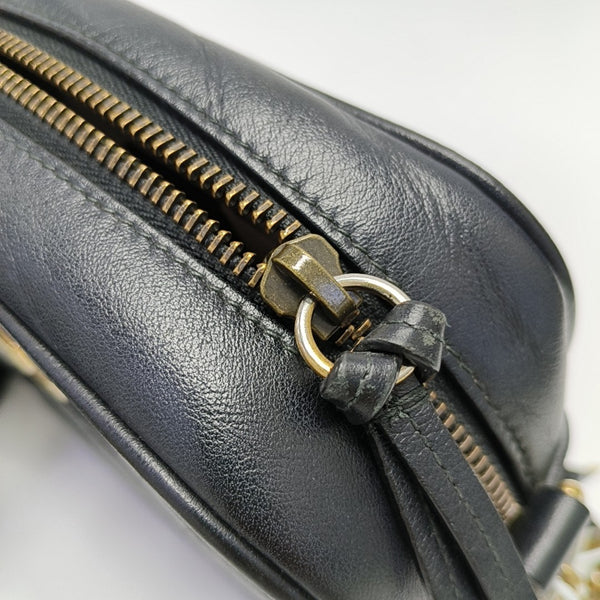 GG Marmont Mini Quilted Calfskin Black