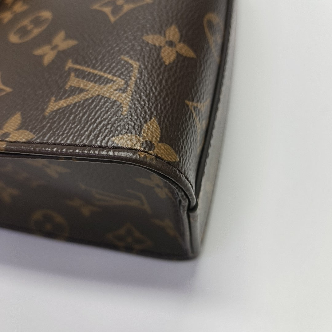 SAC PLAT BB Monogram Coated Canvas Brown
