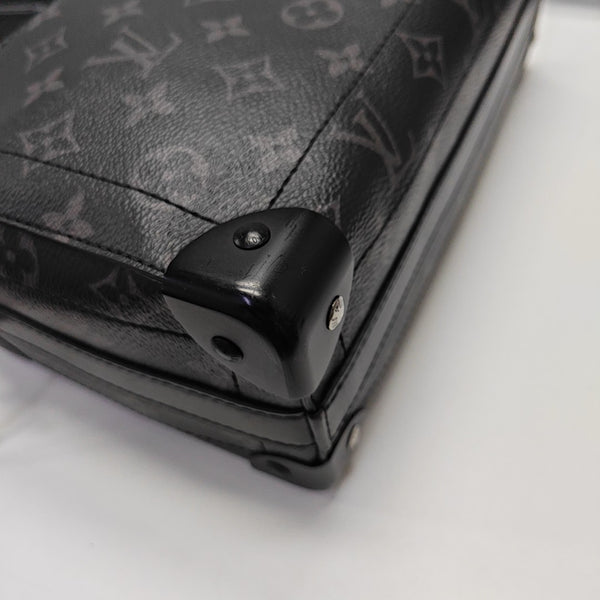 Monogram Coated Canvas Shoulder Bag Black