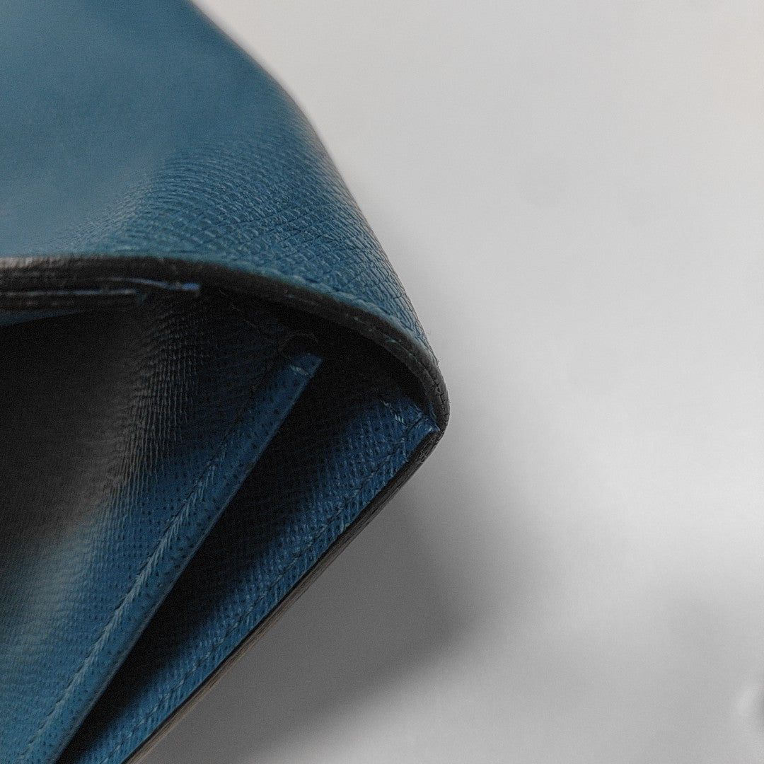 BRAZZA Calfskin Blue Wallet