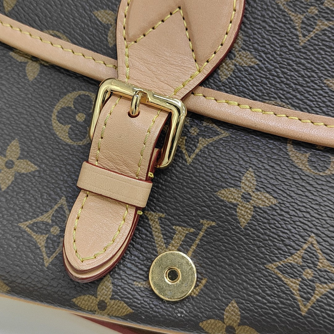 DIANE Monogram Coated Canvas Brown