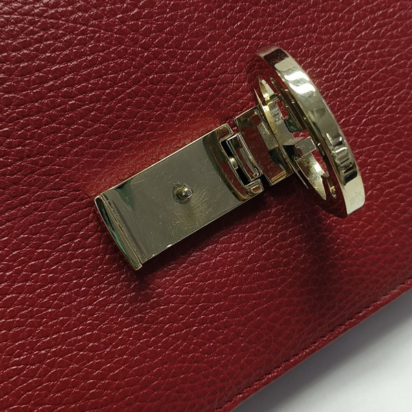 Interlocking G Small Calfskin Red