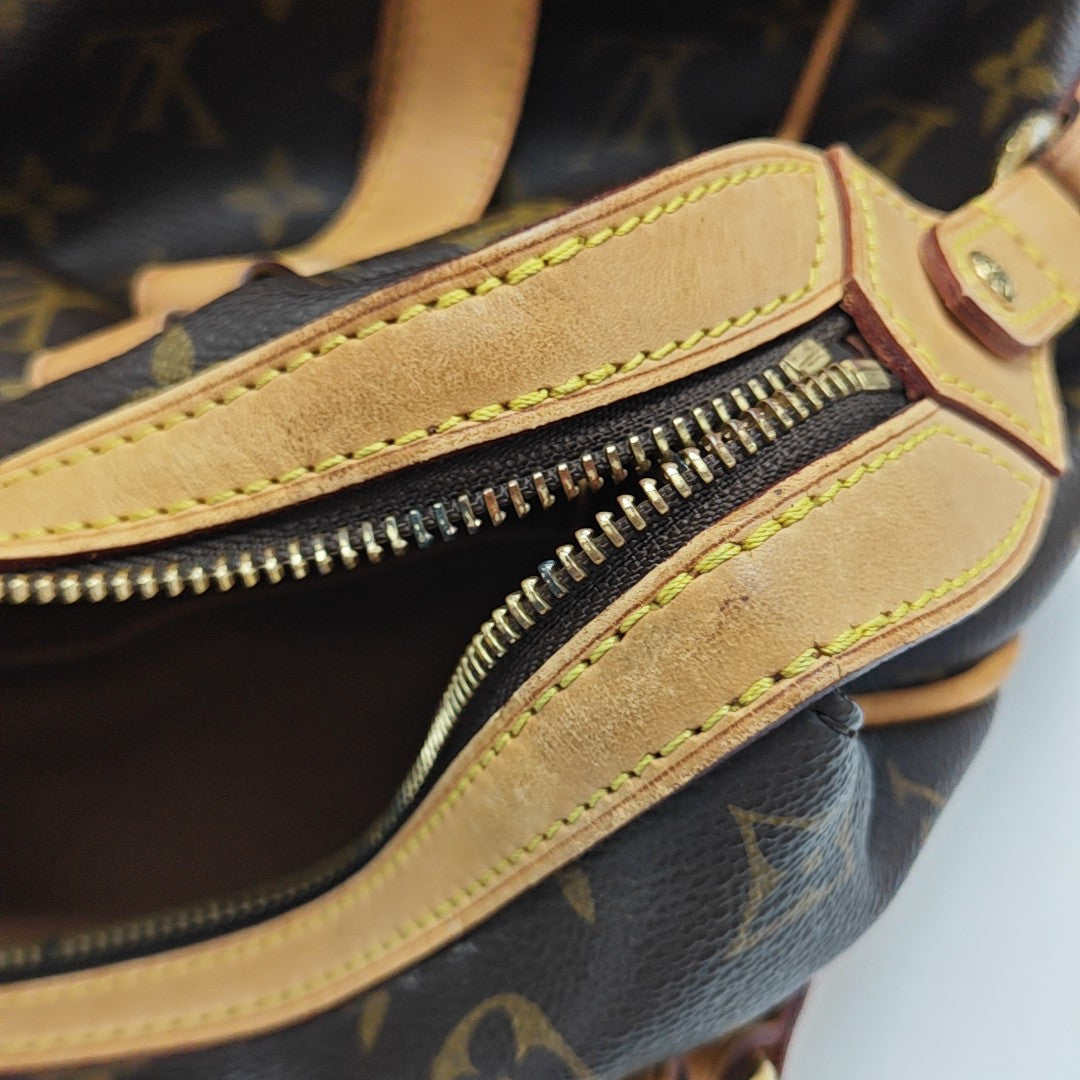 STRESA Monogram Coated Canvas Brown