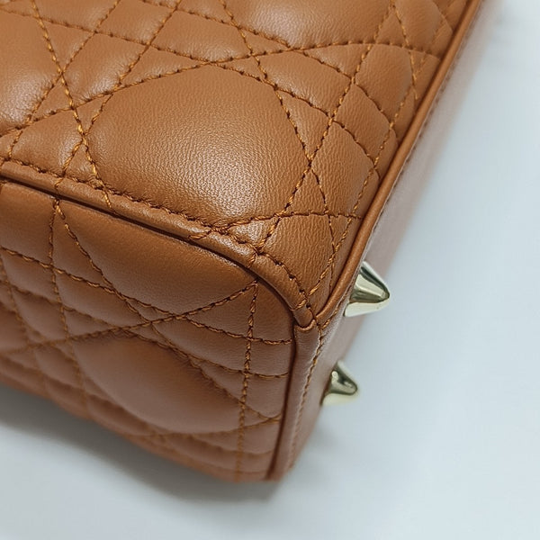 Lady Dior Small Quilted Lambskin Orange