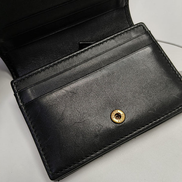 GG Marmont Mini Quilted Calfskin Black Wallet