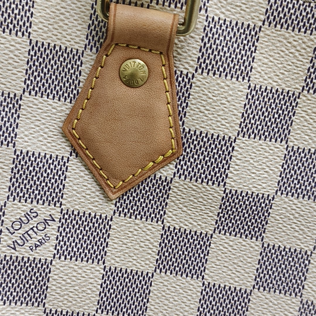 SPEEDY 30 Damier Azur Coated Canvas White