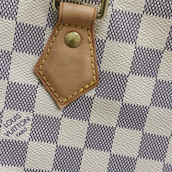 SPEEDY 30 Damier Azur Coated Canvas White