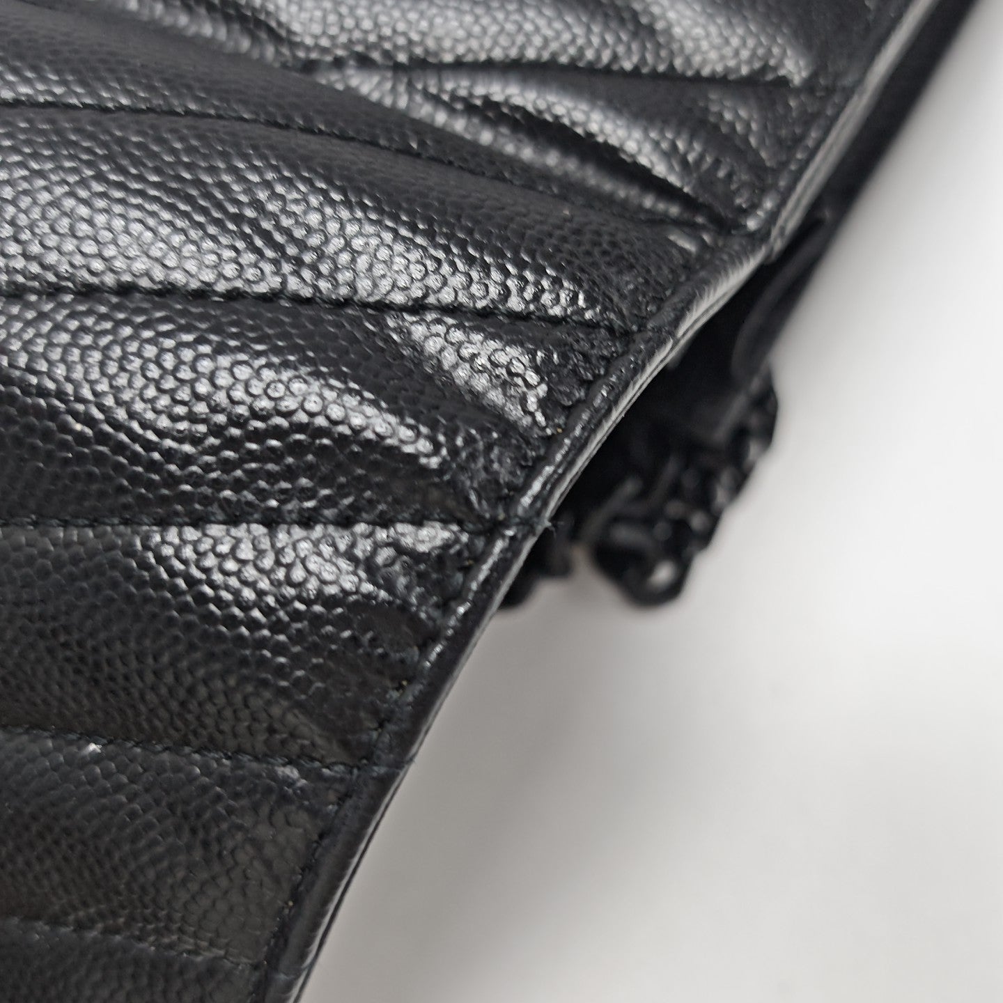MONOGRAM Medium Chevron Calfskin Black