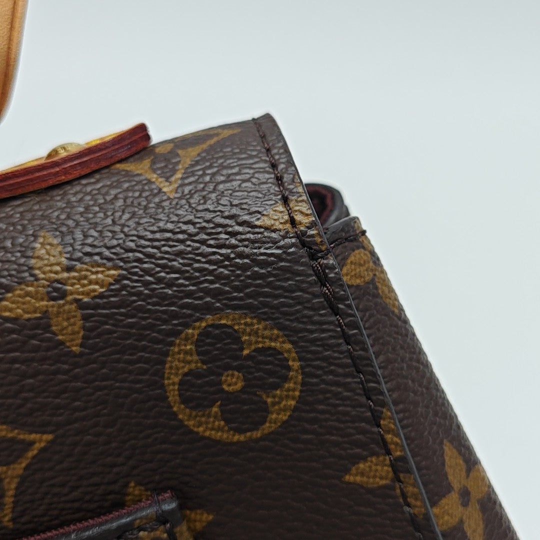 CLUNY MM Monogram Coated Canvas Brown