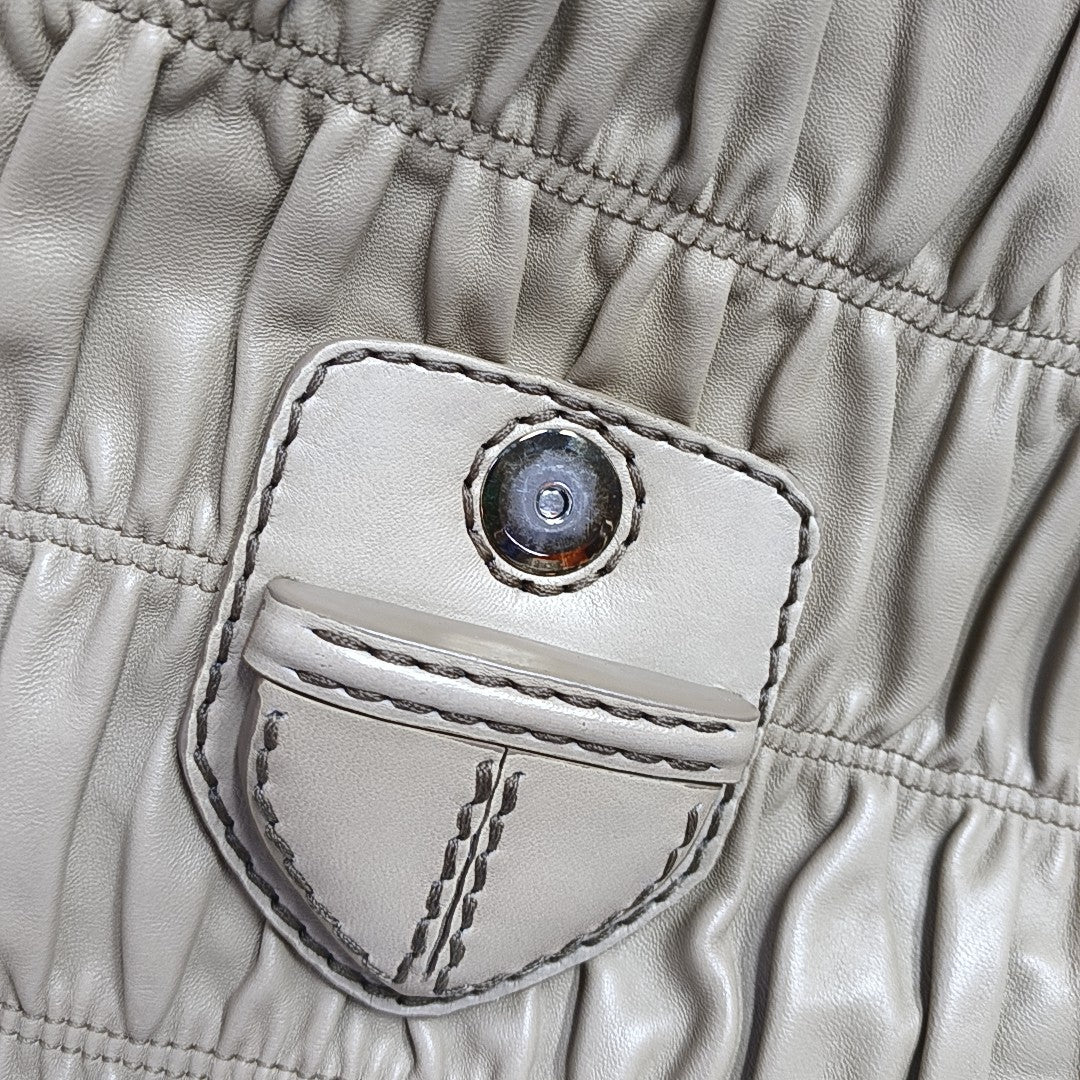 Gaufre Quilted Lambskin Beige