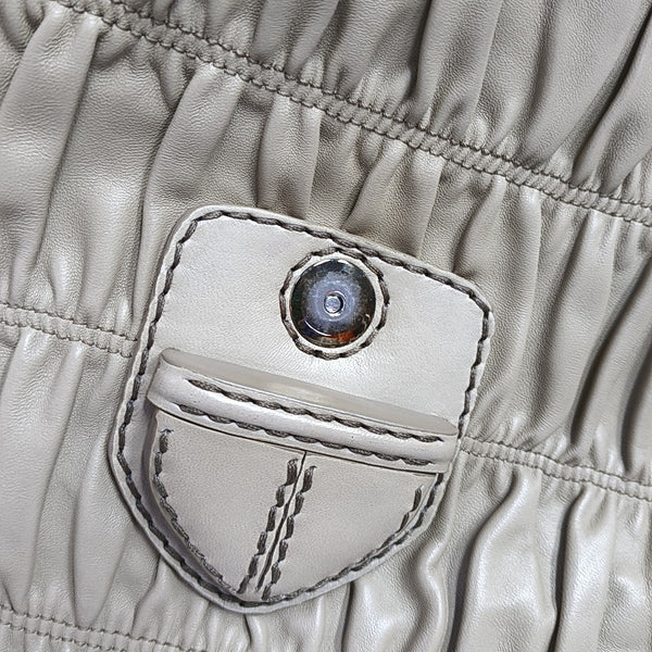 Gaufre Quilted Lambskin Beige
