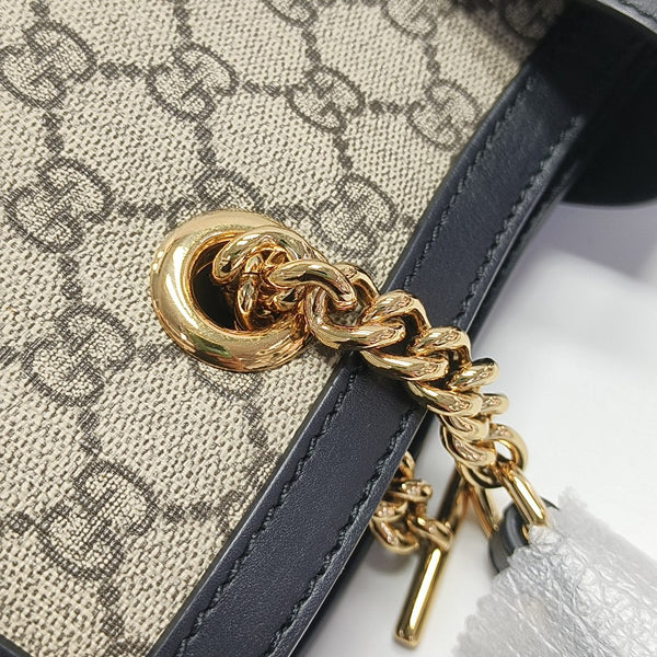 Padlock Medium Monogram Coated Canvas Beige