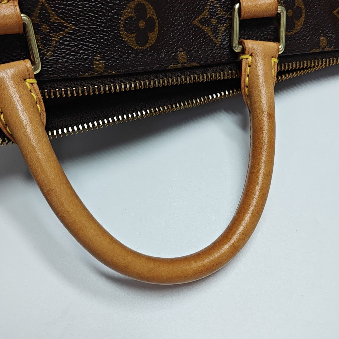 SPEEDY 30 Monogram Coated Canvas Brown