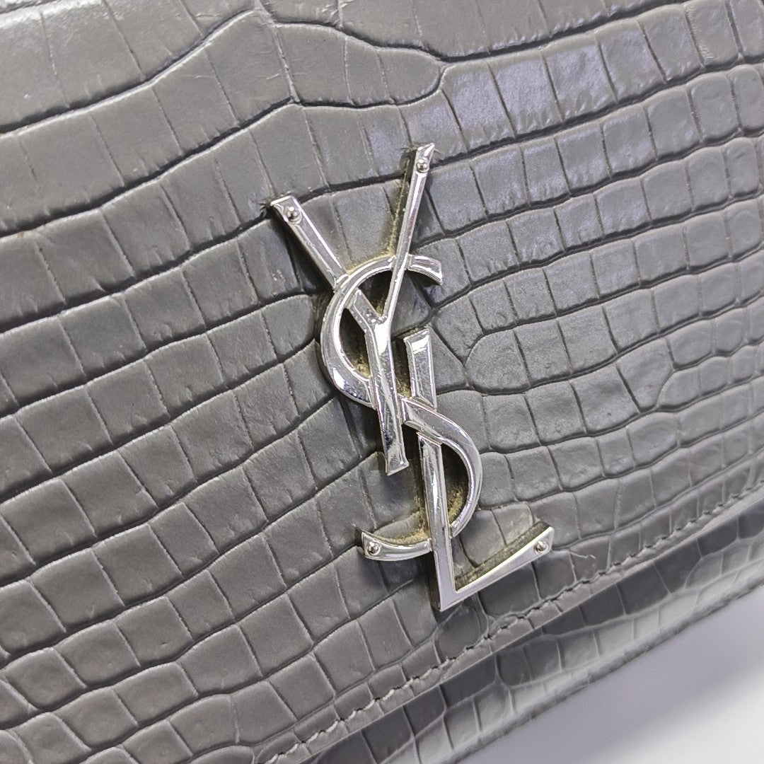 SUNSET Medium Calfskin Gray