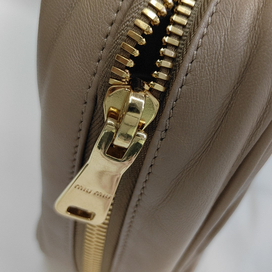 Arcadie Matelassé Quilted Lambskin Beige