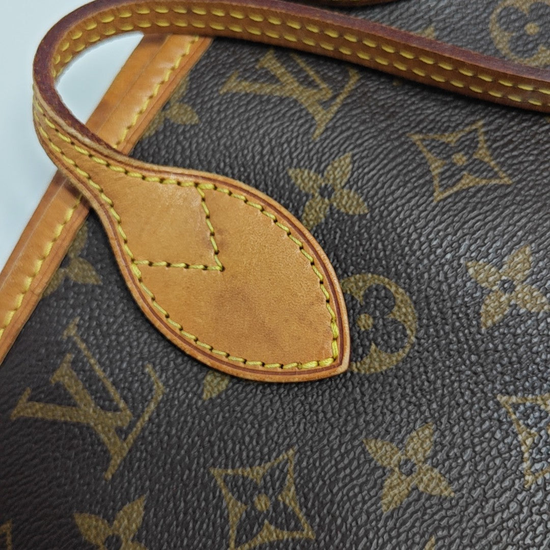 NEVERFULL MM Monogram Coated Canvas Brown