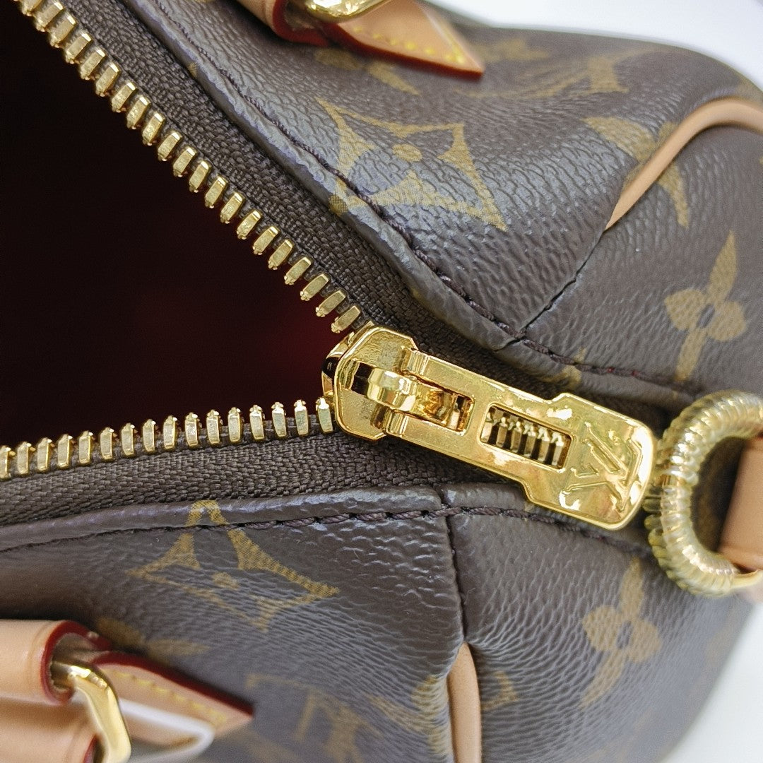 SPEEDY 20 Monogram Coated Canvas Brown