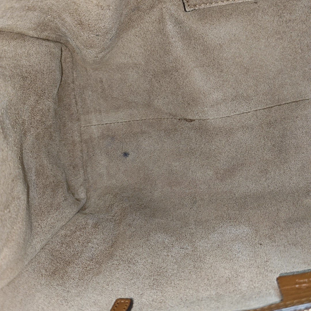 Padlock Medium Monogram Coated Canvas Beige