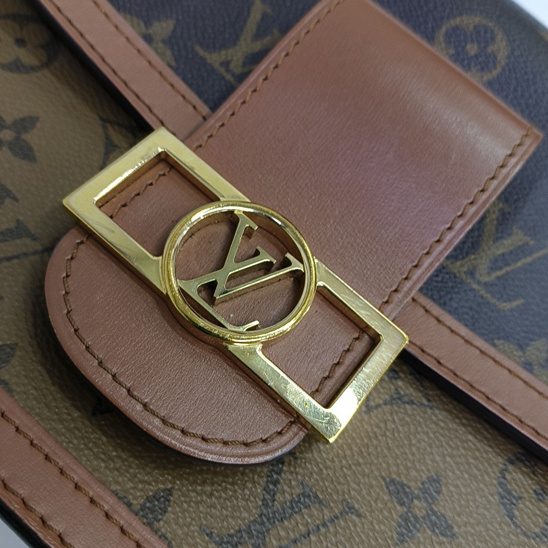DAUPHINE MM Monogram Coated Canvas Brown