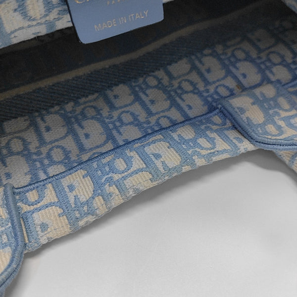 Book Tote Medium Oblique Canvas Blue
