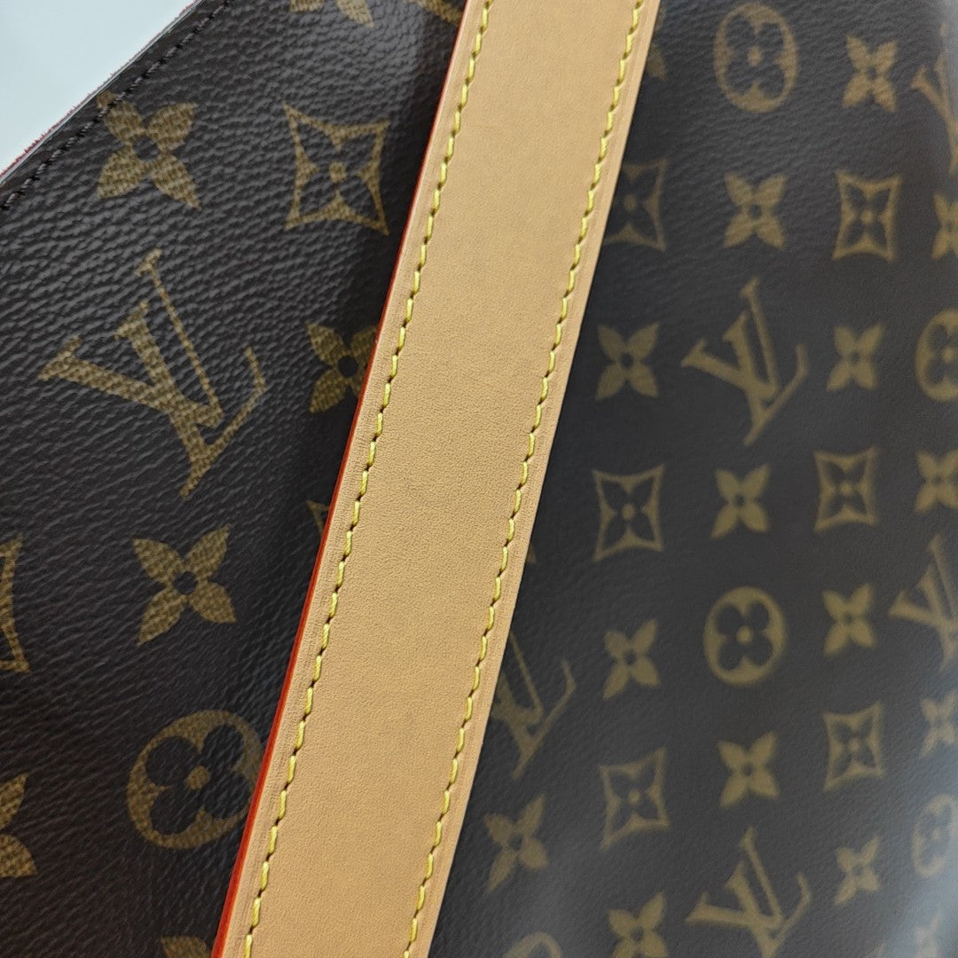 ALL IN GM Monogram Coated Canvas Brown