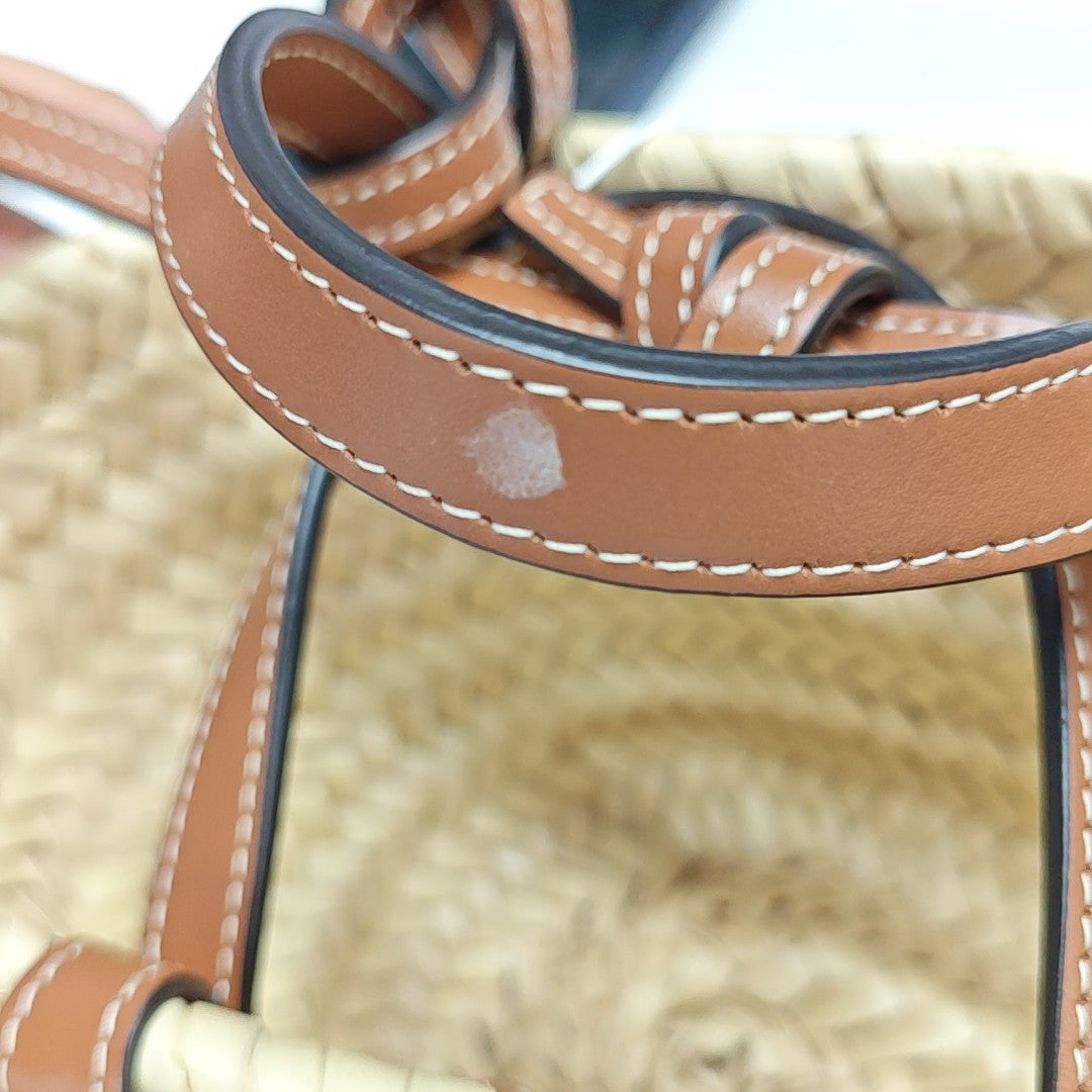 TEEN TRIOMPHE CELINE CLASSIC Mini Straw Beige