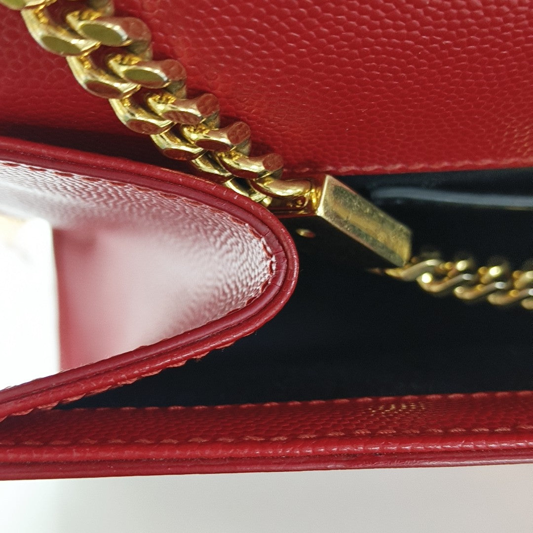 KATE Medium Calfskin Red