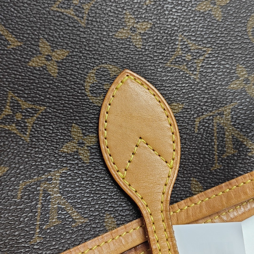 NEVERFULL MM Monogram Coated Canvas Brown