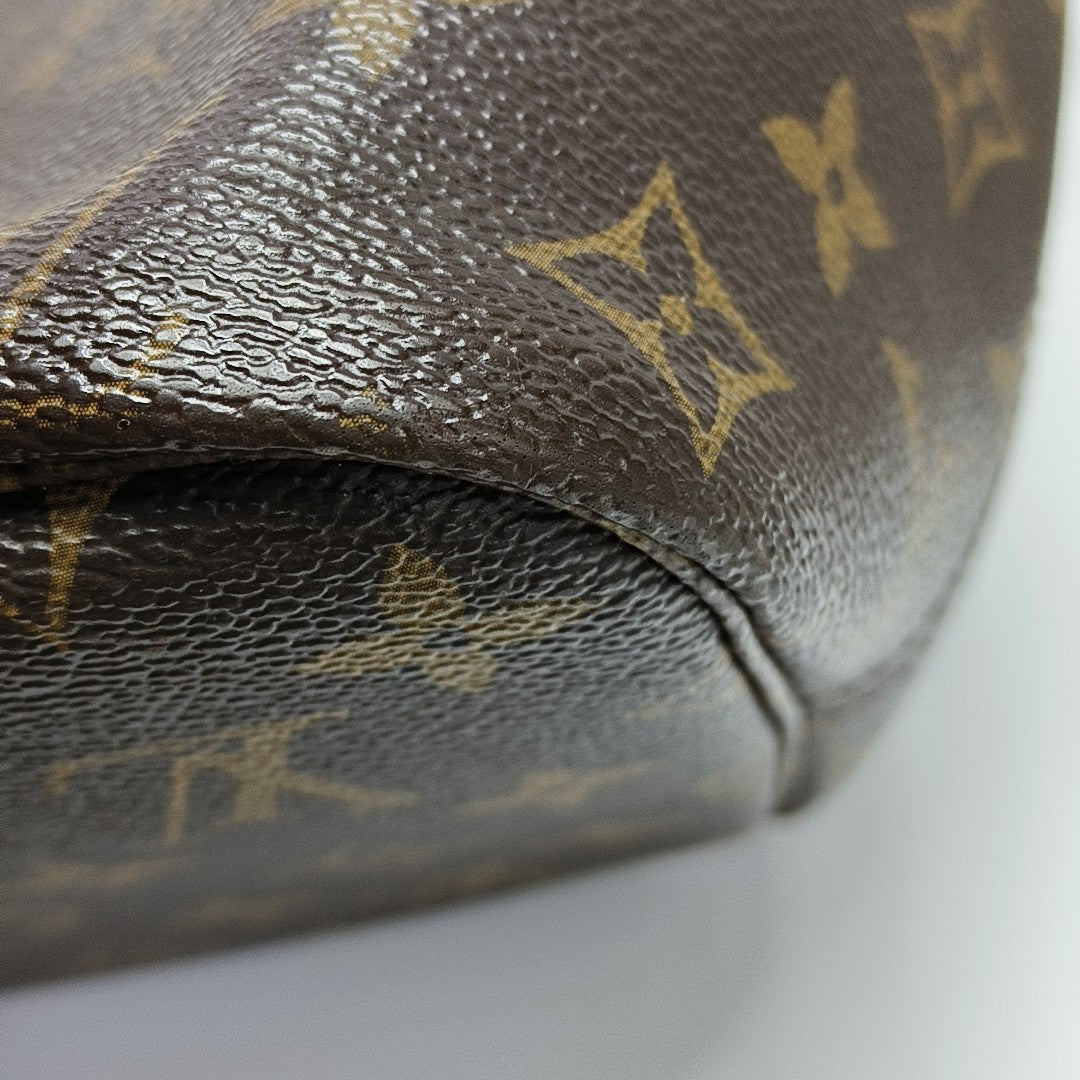 NEVERFULL MM Monogram Coated Canvas Brown