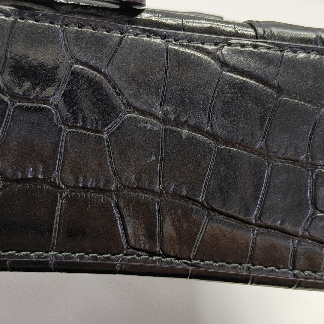 Hourglass Small Calfskin Black