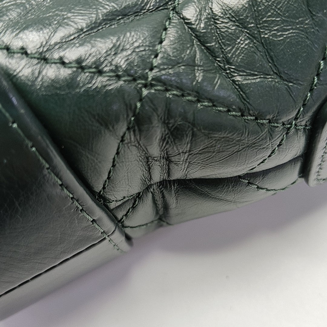 GABRIELLE Small Quilted Calfskin Green