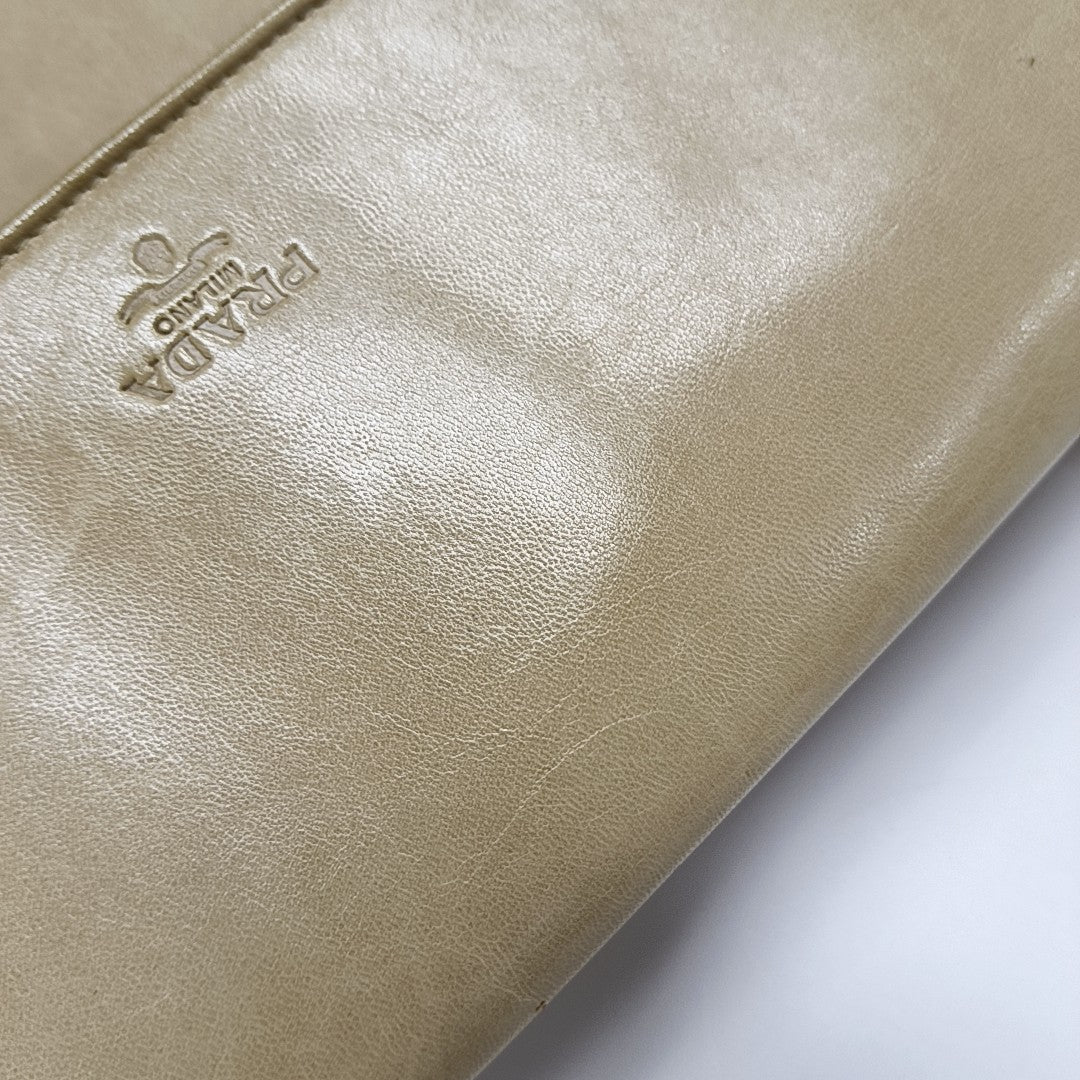 Calfskin Shoulder Bag Beige