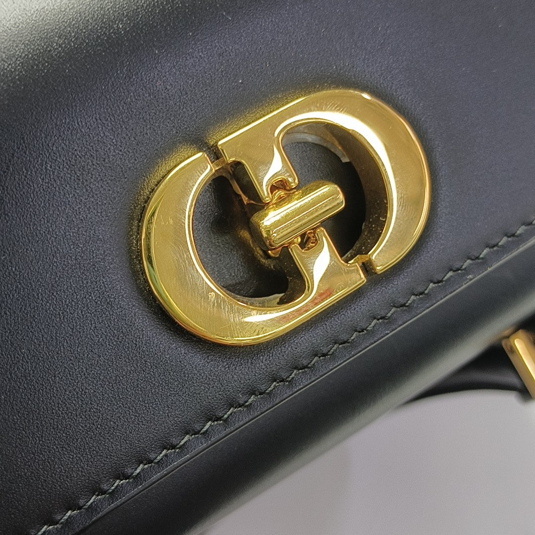 Calfskin Shoulder Bag Small Black