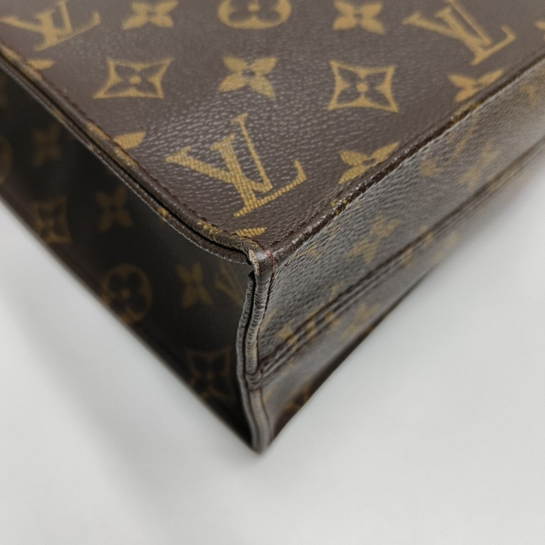 SAC PLAT GM Monogram Coated Canvas Brown