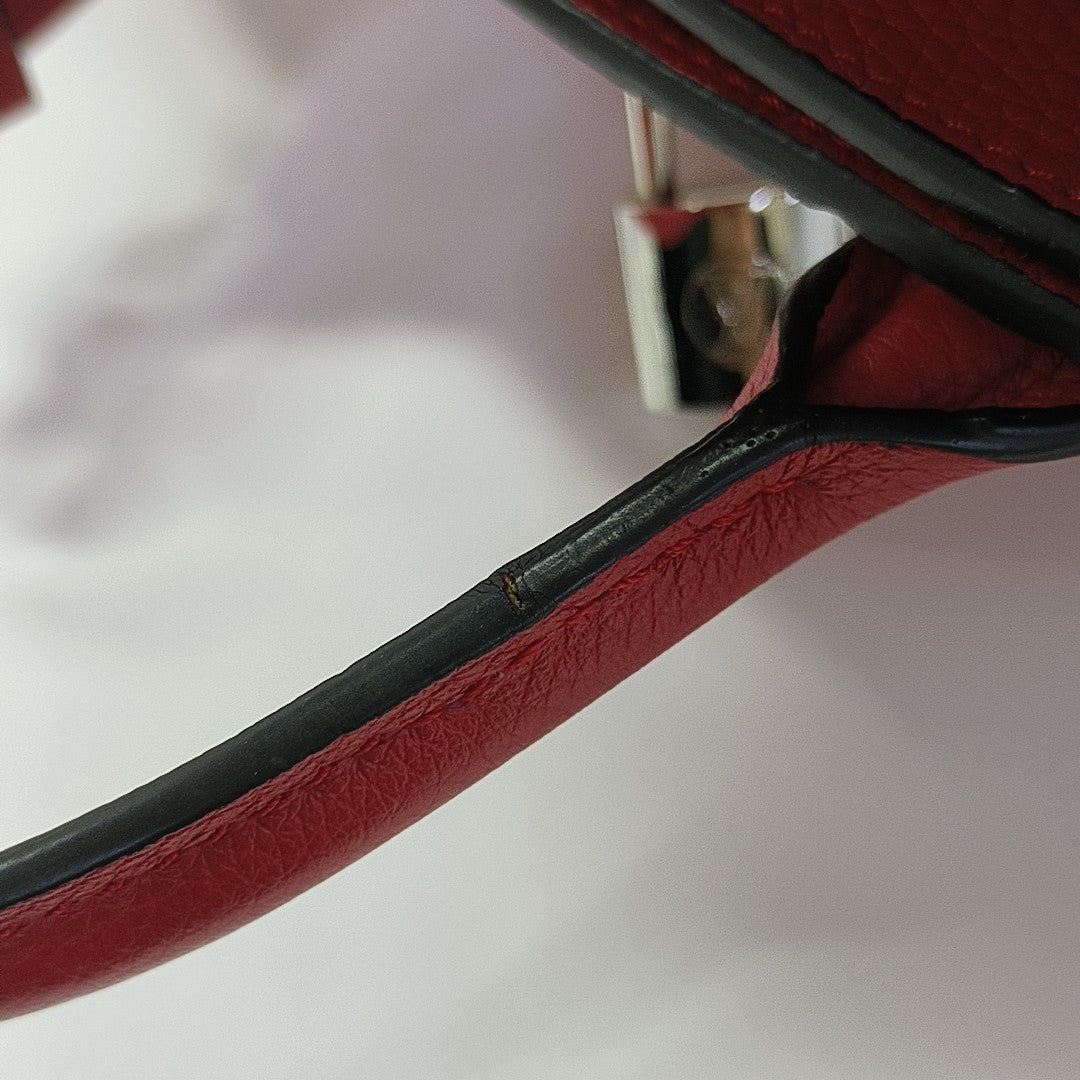 CITY STEAMER PM Calfskin Red