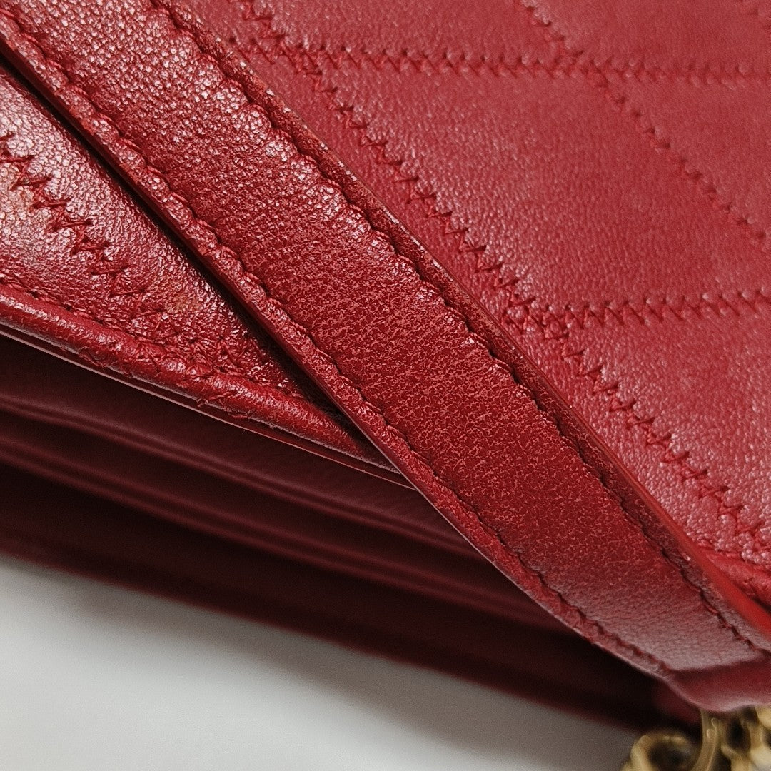 ANGIE Quilted Lambskin Red